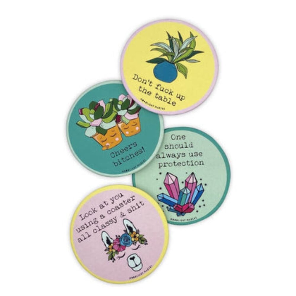 Smartass & Sass Sassy Coasters Set of 4, NIP